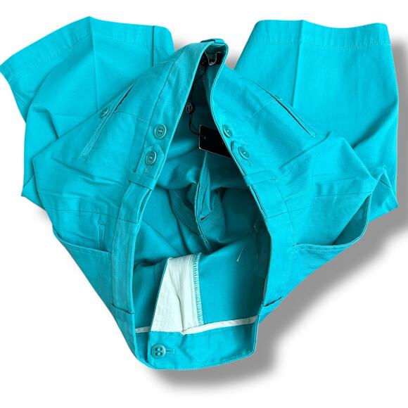 Talbots Bermuda Shorts Women’s Size 6 Aqua Blue Cotton Stretch Classic Fit NWT - Picture 7 of 8